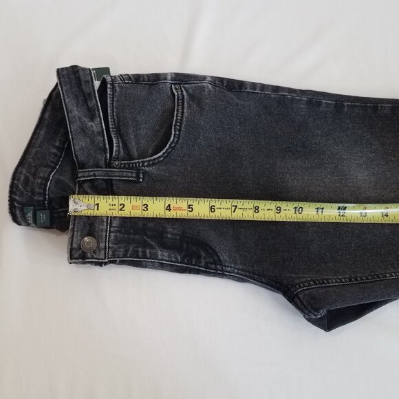 Cut Out High Rise Flare Jeans Washed Black SIZE 12 Stretch Wild Fable 32" Inseam - Picture 8 of 13